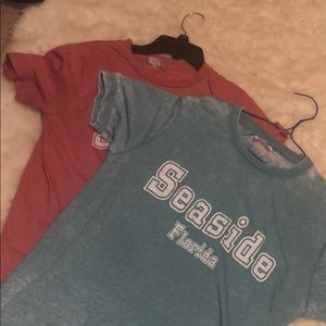 PINK AND BLUE SEASIDE FLORIDA T- SHIRT